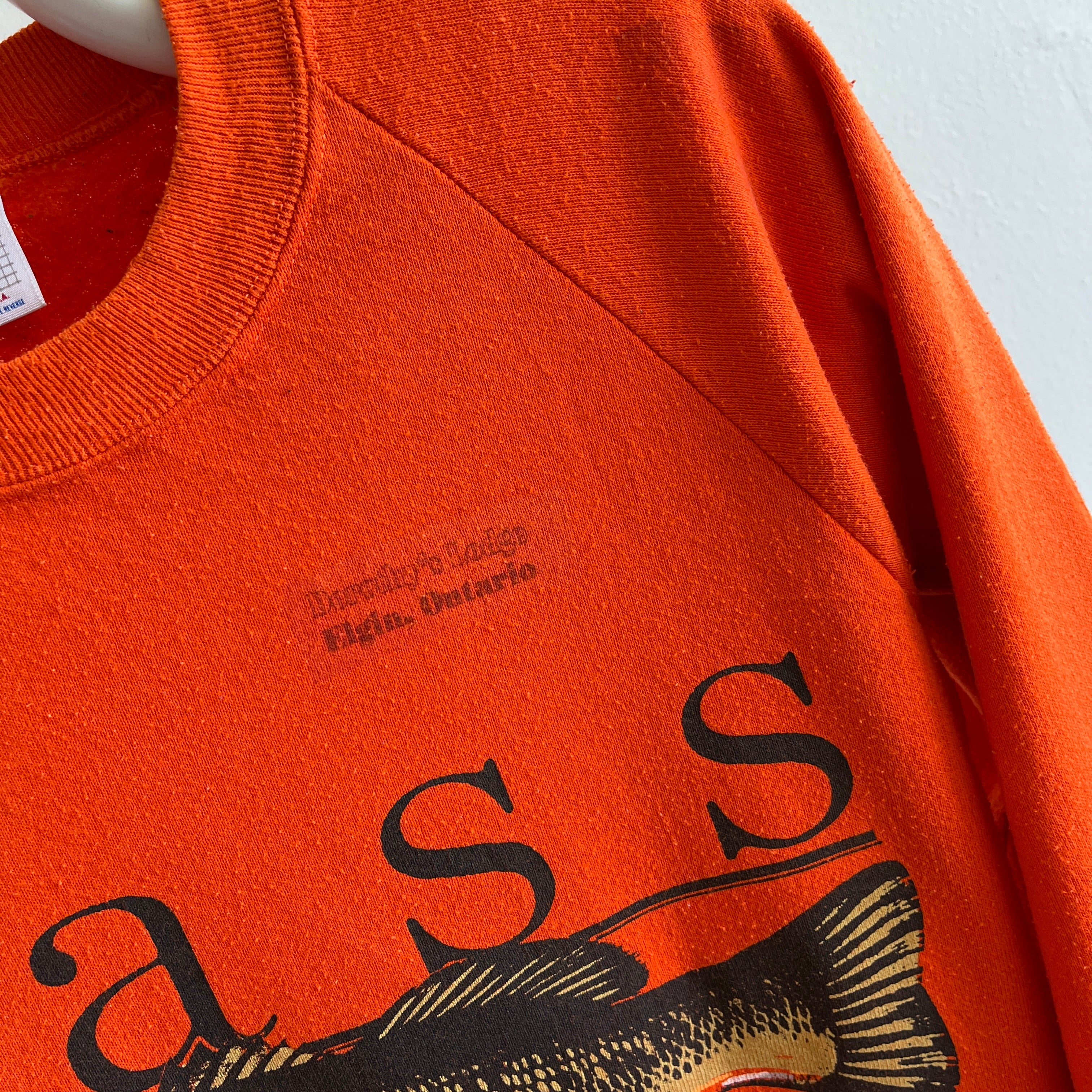 1988 Bass Fish Sweatshirt - Elgin, Ontario