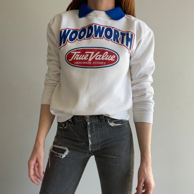 1980s Woodworth True Value Hardware Stores Slightly Fancy Sweatshirt - WOW