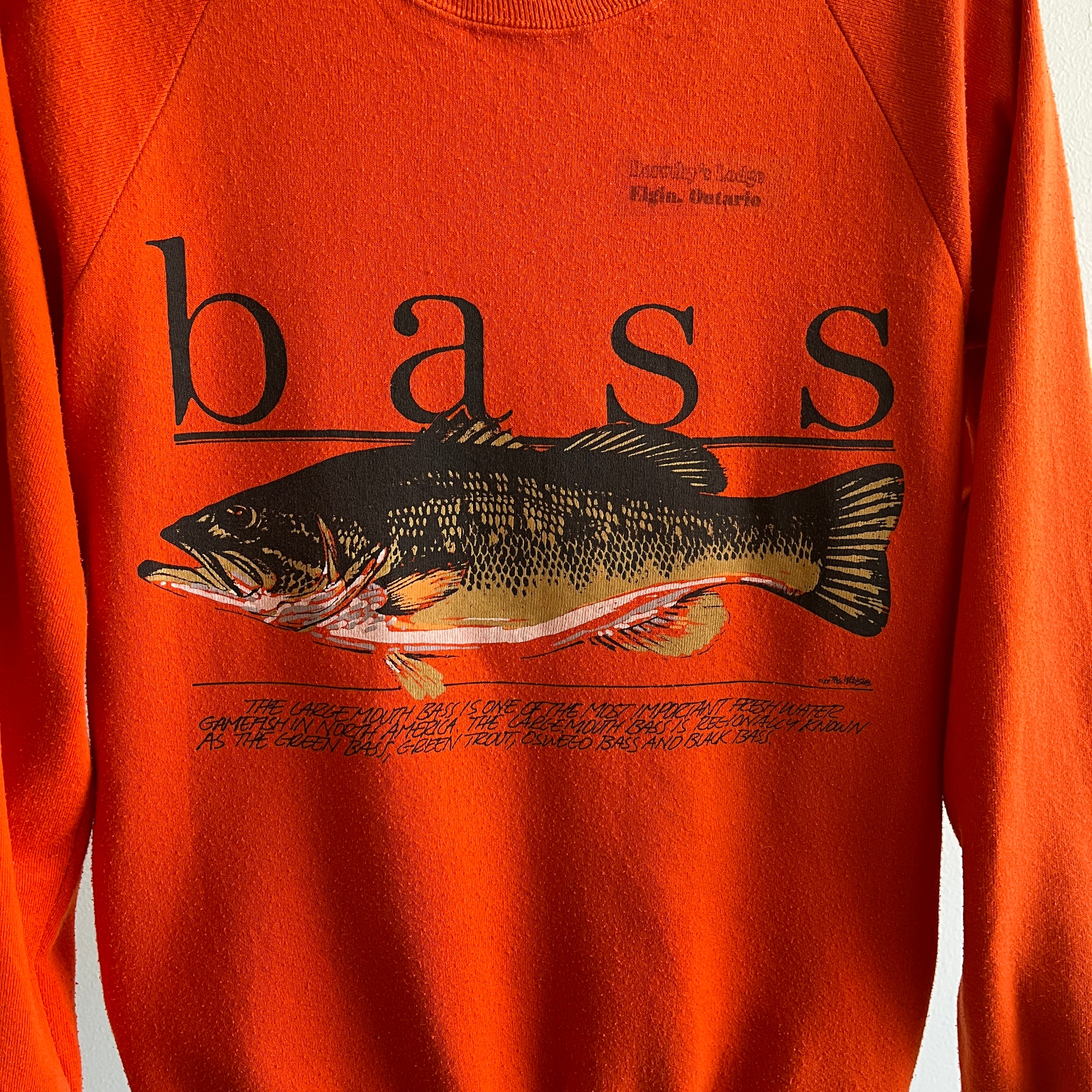 1988 Bass Fish Sweatshirt - Elgin, Ontario – Red Vintage Co