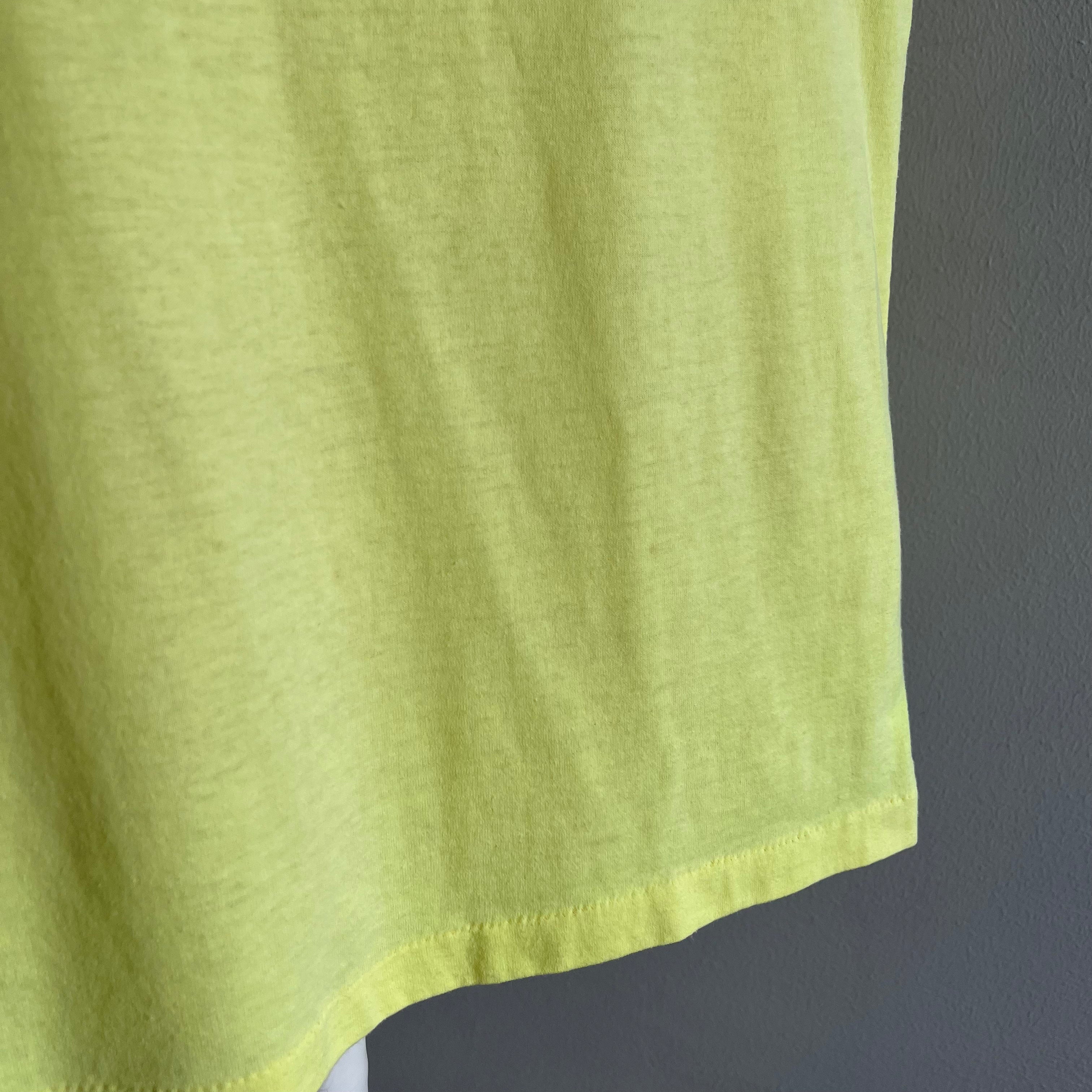 1980s Soft Blank Yellow Muscle Tank - So Good!