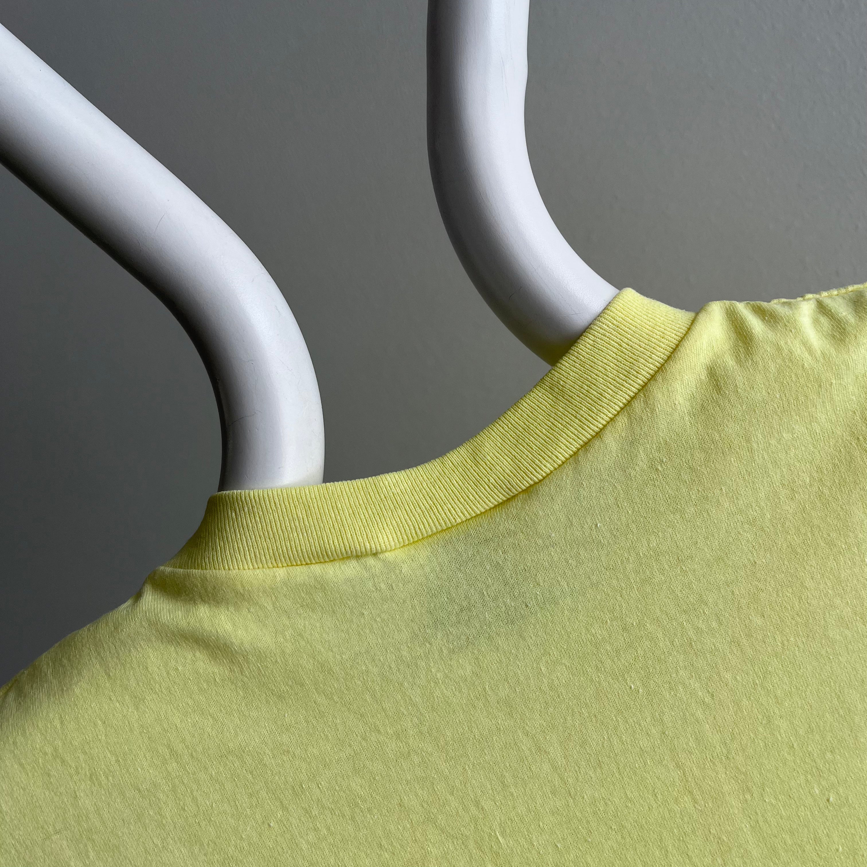 1980s Soft Blank Yellow Muscle Tank - So Good!