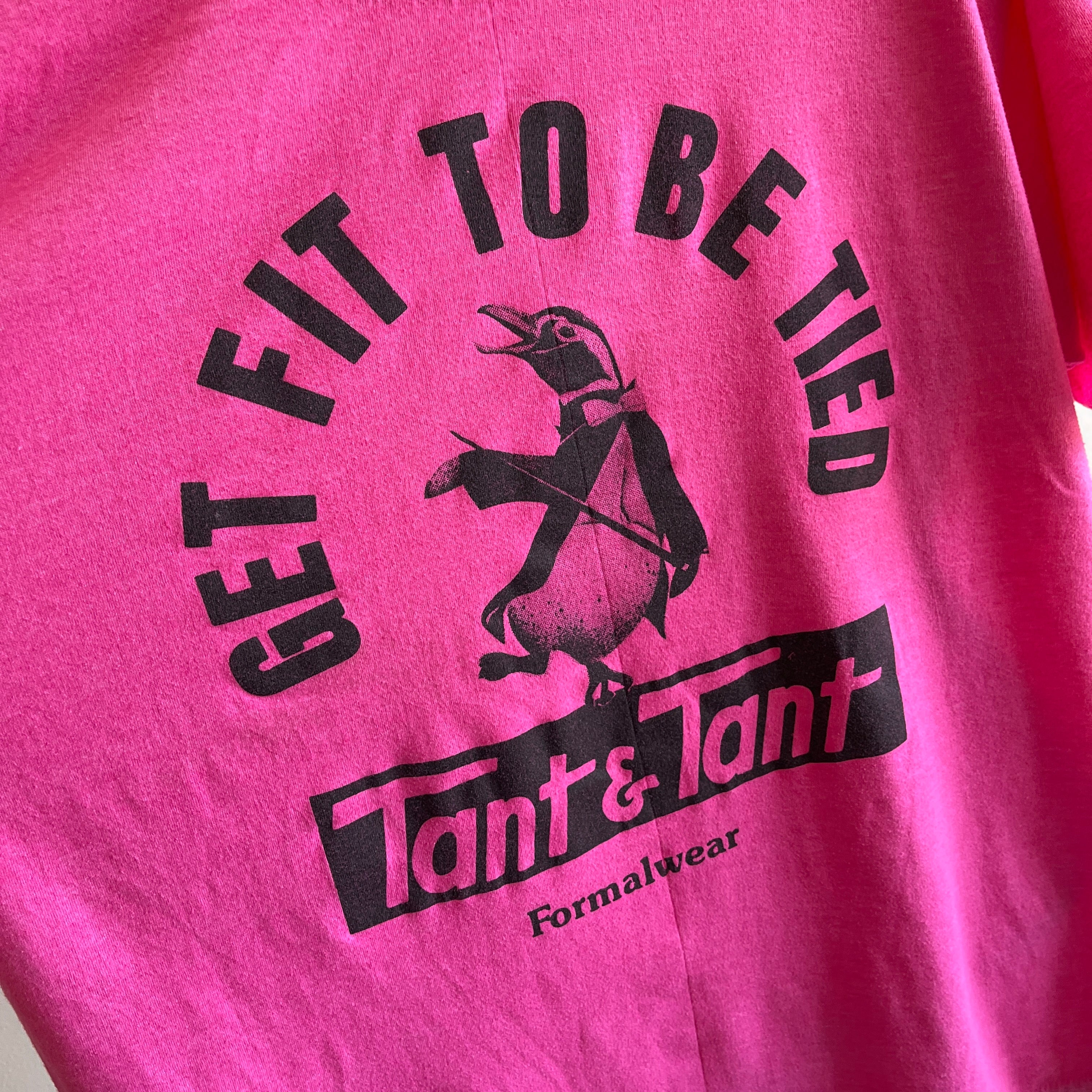 T-shirt Get Fit To Be Tie des années 1980