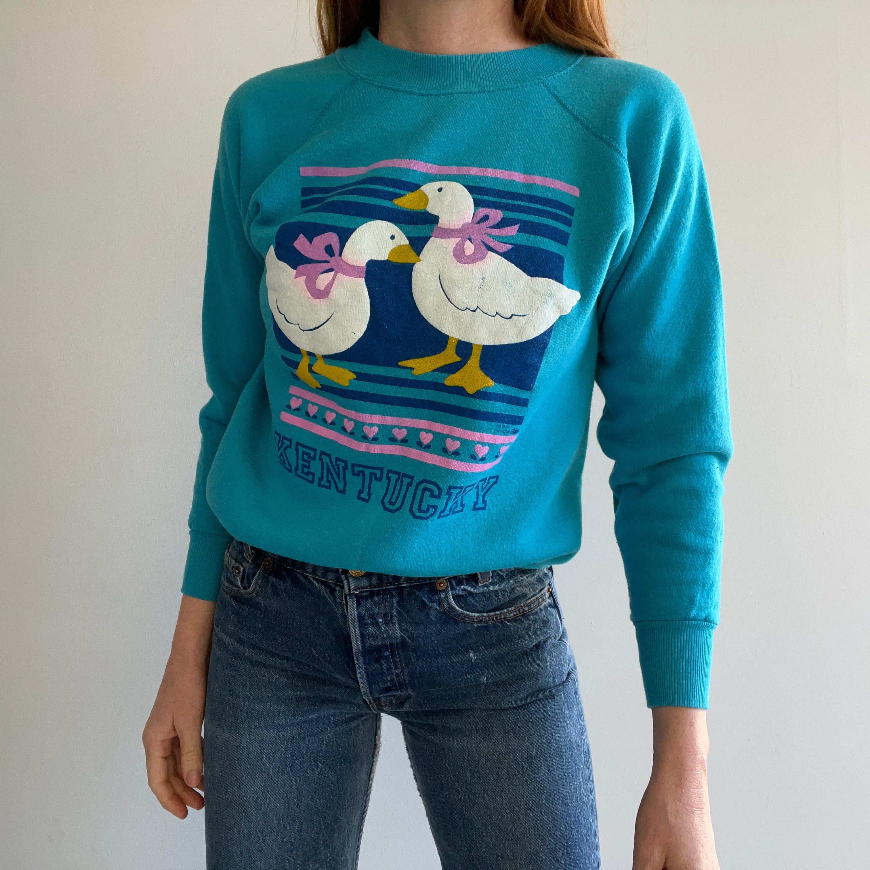 1989 Ducks in Bows Kentucky Tourist Sweatshirt