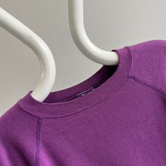 1990s Blank Purple Raglan Sweatshirt