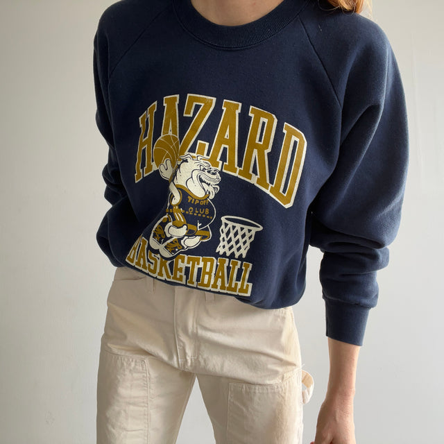 Sweat-shirt de basket-ball Hazard Bulldogs des années 1980 par FOTL - Taché