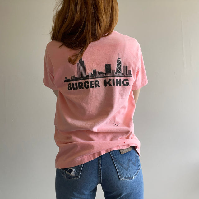 1991 BURGERKING Taste Of Chicago T-shirt avant et arrière - LE DOS !