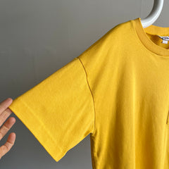 1990s Boxy Marigold Yellow Knit Oversized T-Shirt