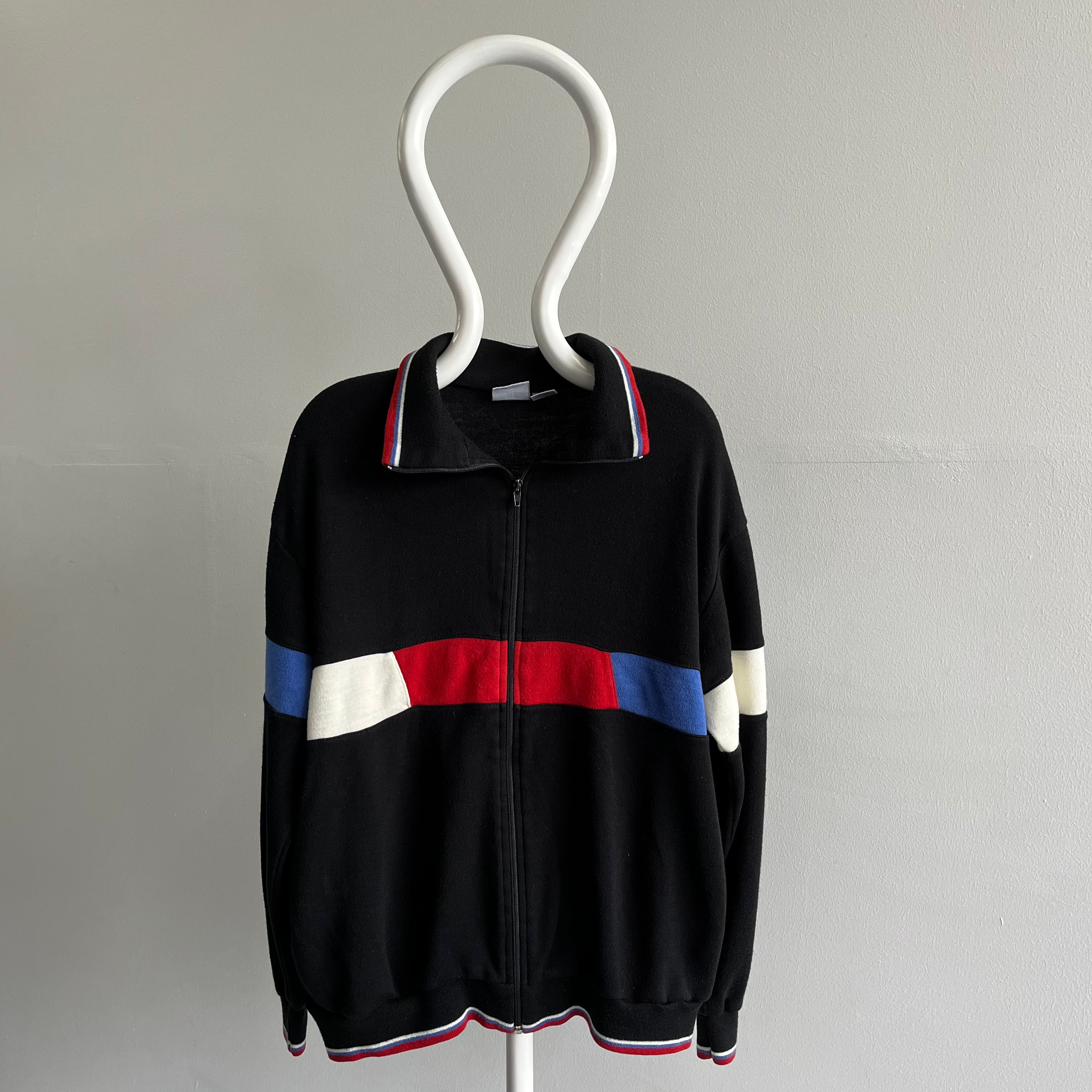 1980/90s Color Block Zip Up with Pockets !!!