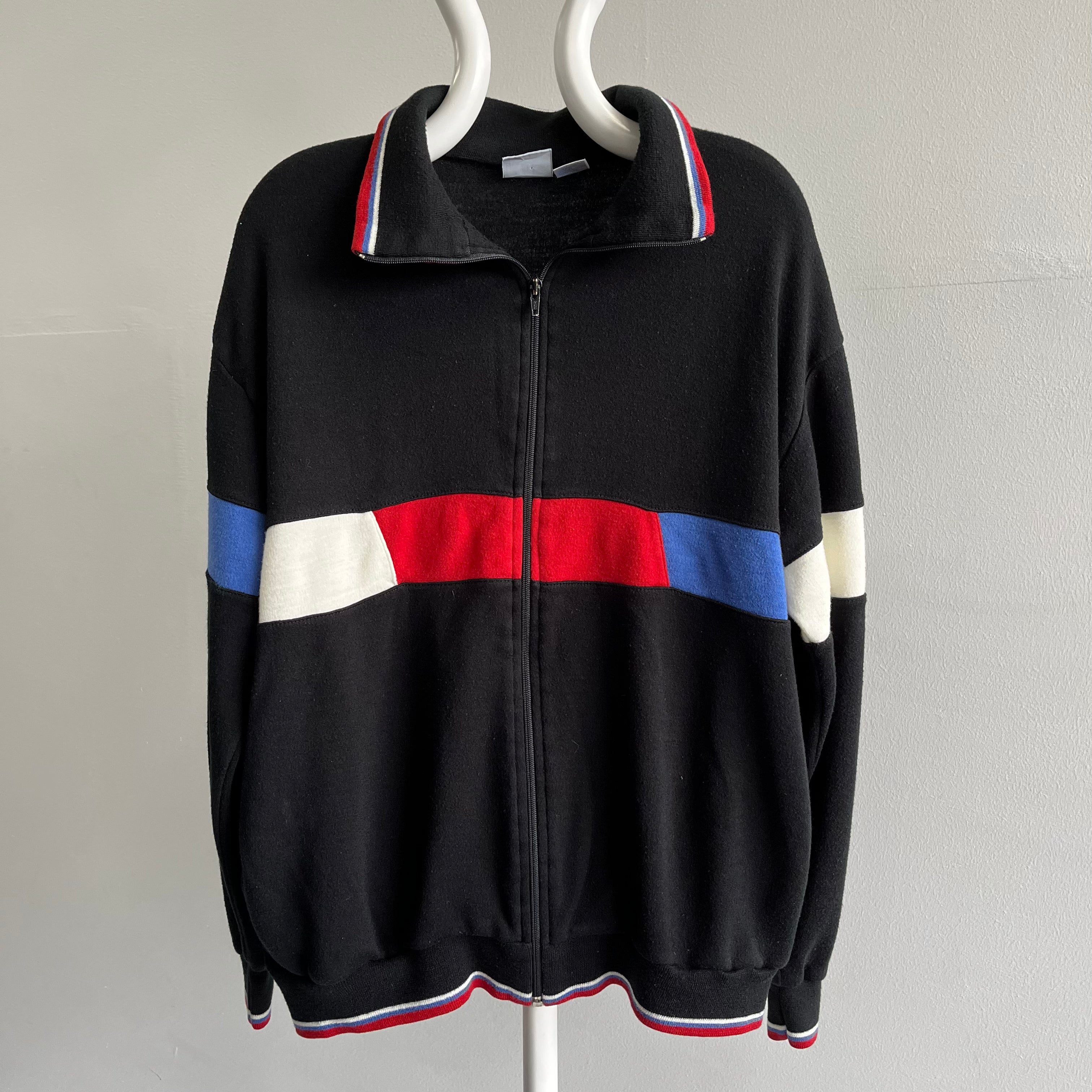 1980/90s Color Block Zip Up with Pockets !!!