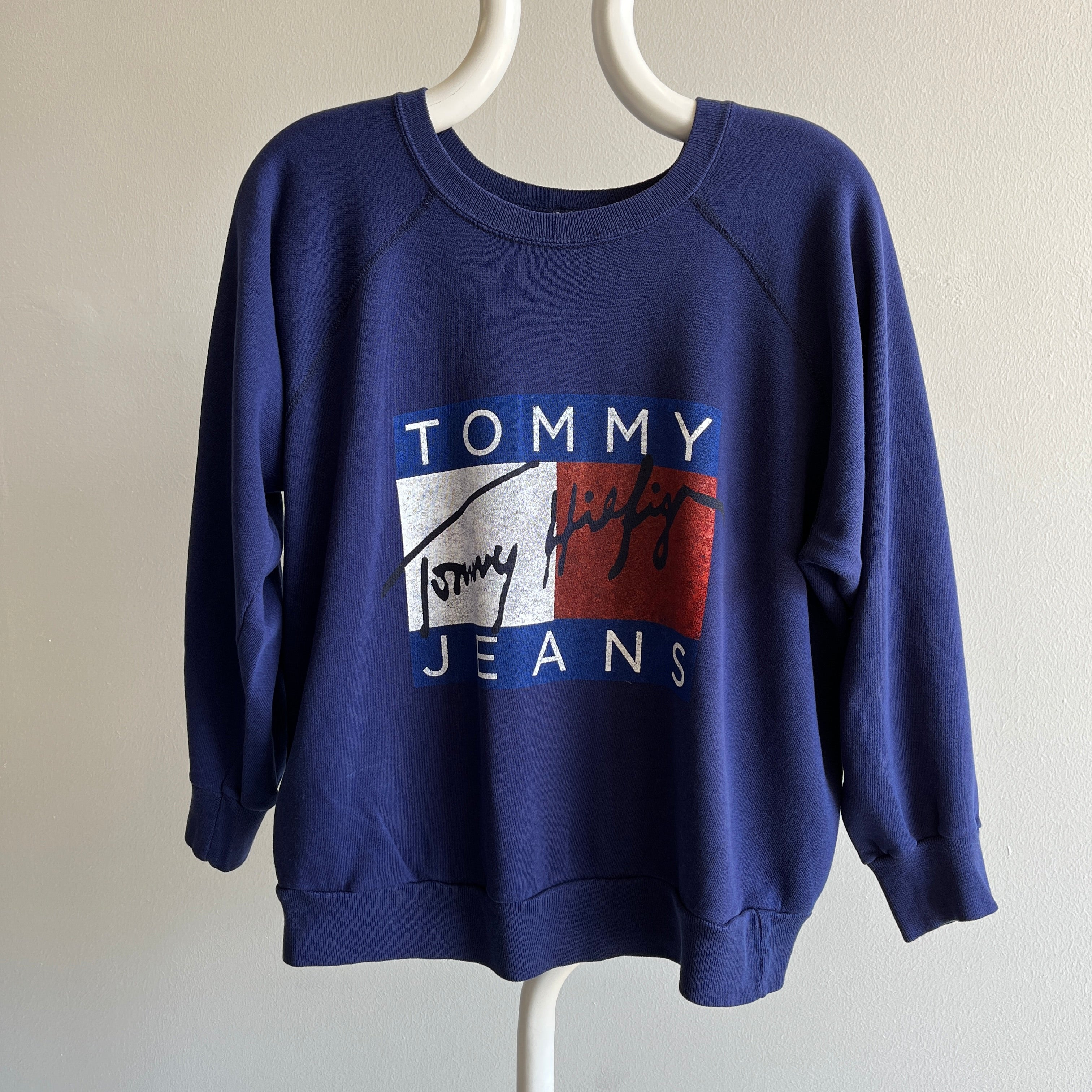 1980s Tommy Screenprint Raglan Sweatshirt