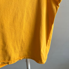 1980s Oversized Marigold Yellow Cotton Tank Top by FOTL