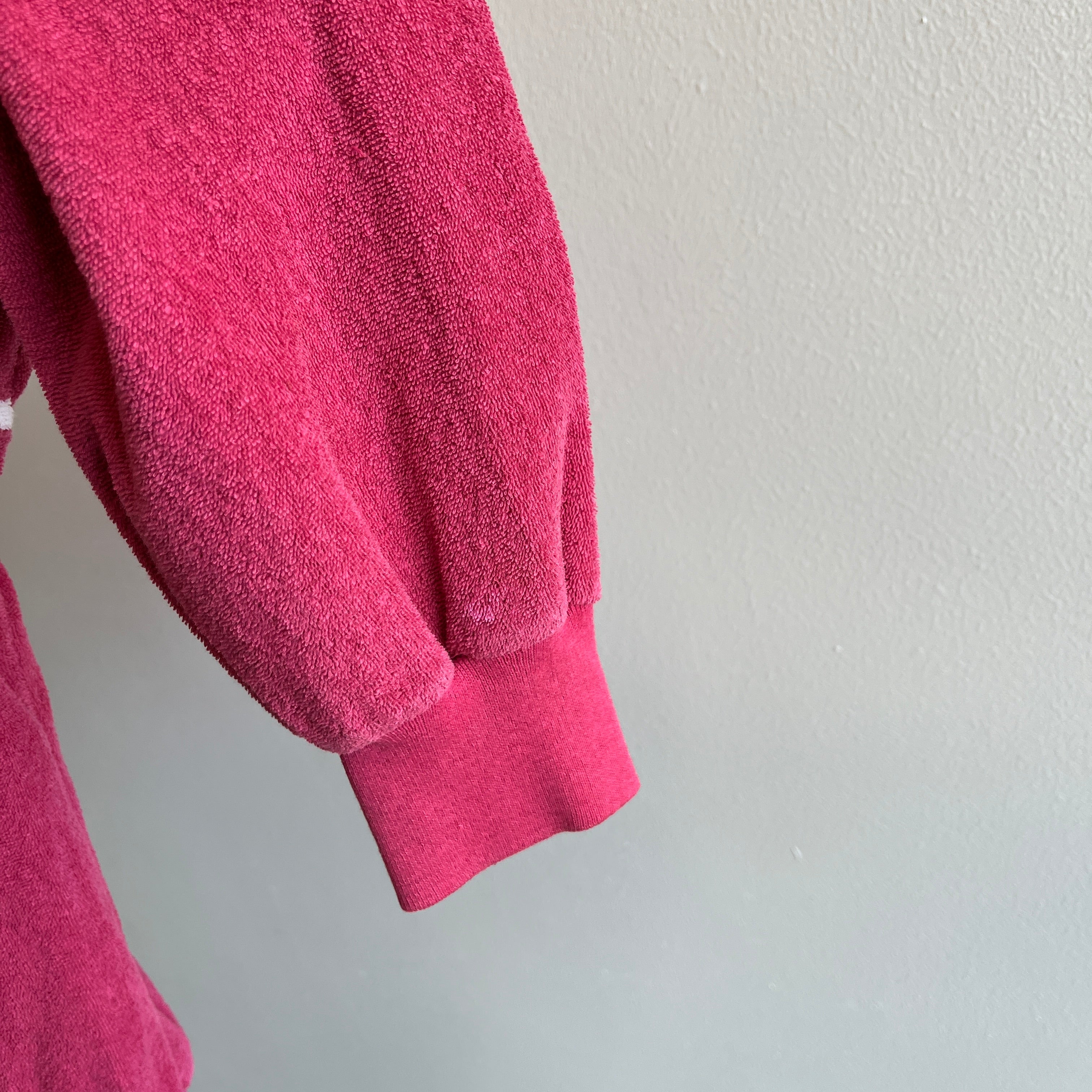 1980s Pink Terry Cloth Sweatshirt - Personal Collection