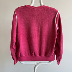 Sweat-shirt en tissu éponge rose des années 1980 - Collection personnelle