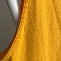 1980s Oversized Marigold Yellow Cotton Tank Top by FOTL