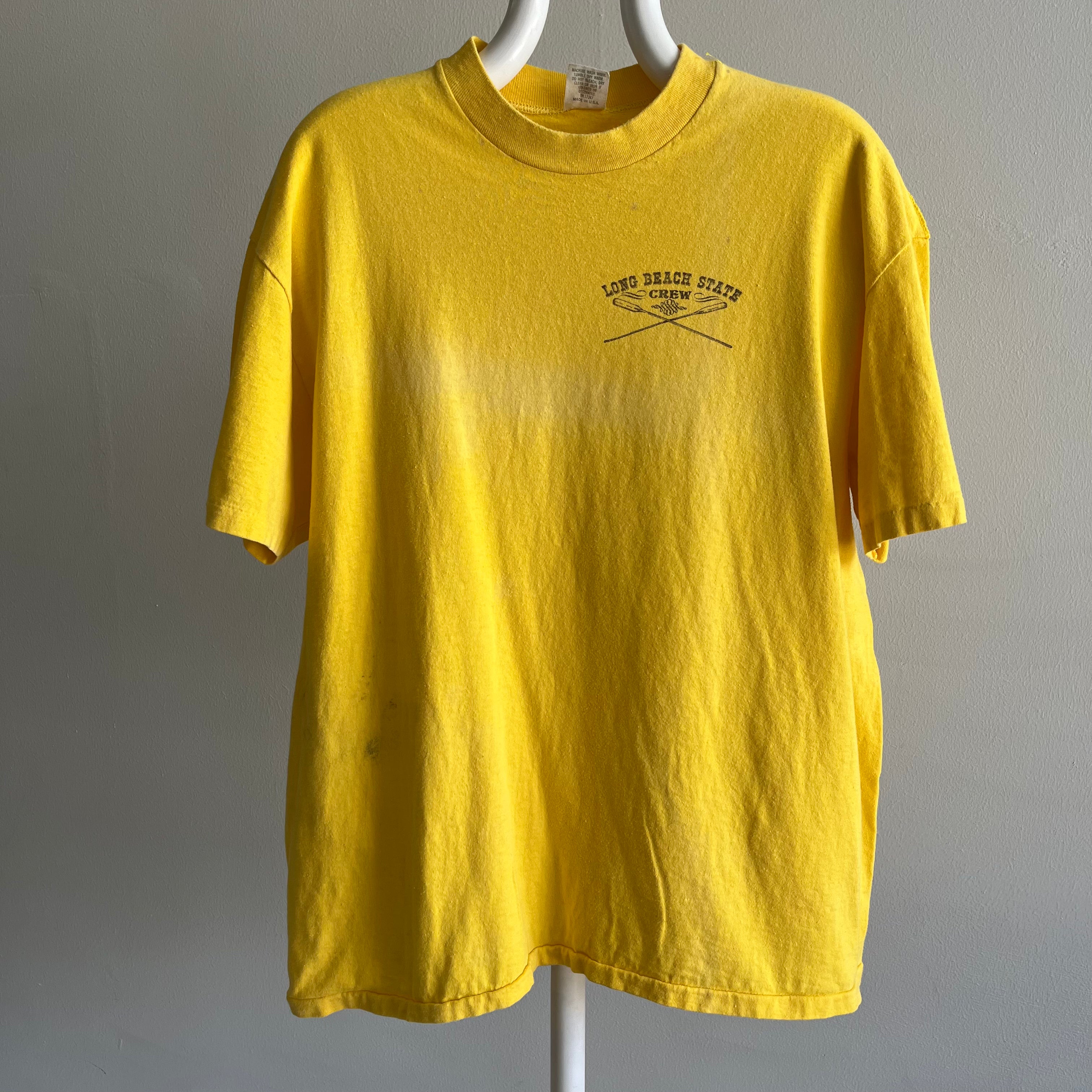 1970/80s Long Beach State Crew Sun Faded Cotton T-Shirt by Stedman