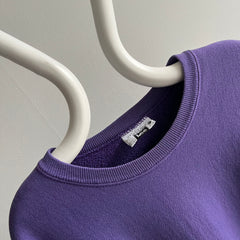 1980/90s Heavyweight Reverse Weave 95% Coton Violet Sweat-shirt par Lee