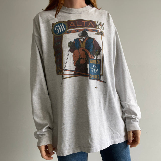 1980s Ski Alta, Utah Super Soft Long Sleeve Shirt