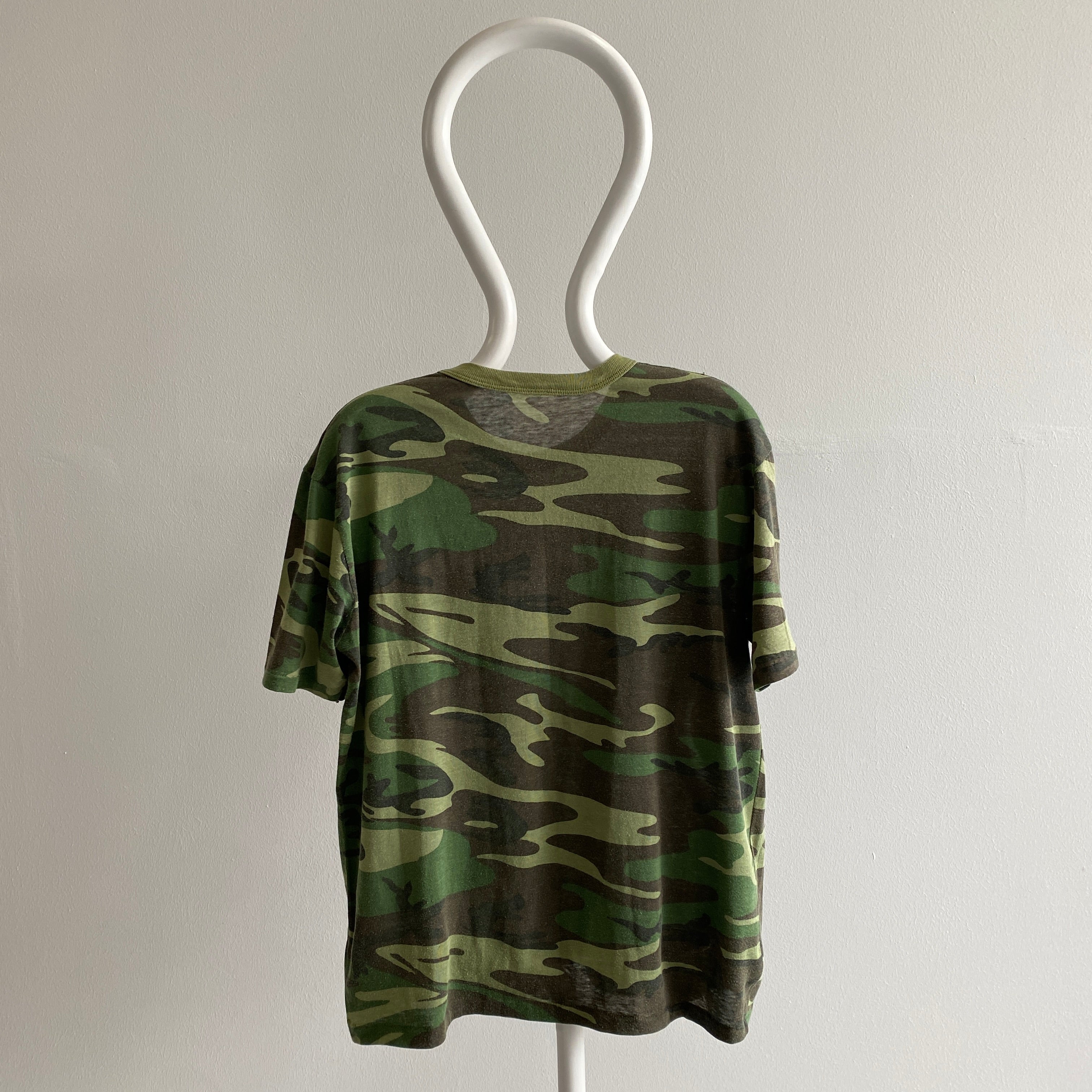 1970/80s Boxy Green Camo Super Slouchy T-Shirt