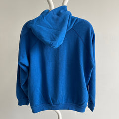 1980s Perfectly (and I mean PERFECTLY) Thrashed Blue Hoodie