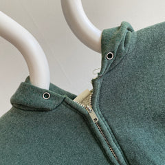 1980s Dark Green Insulated Hoodie Zip Up by Kmart!