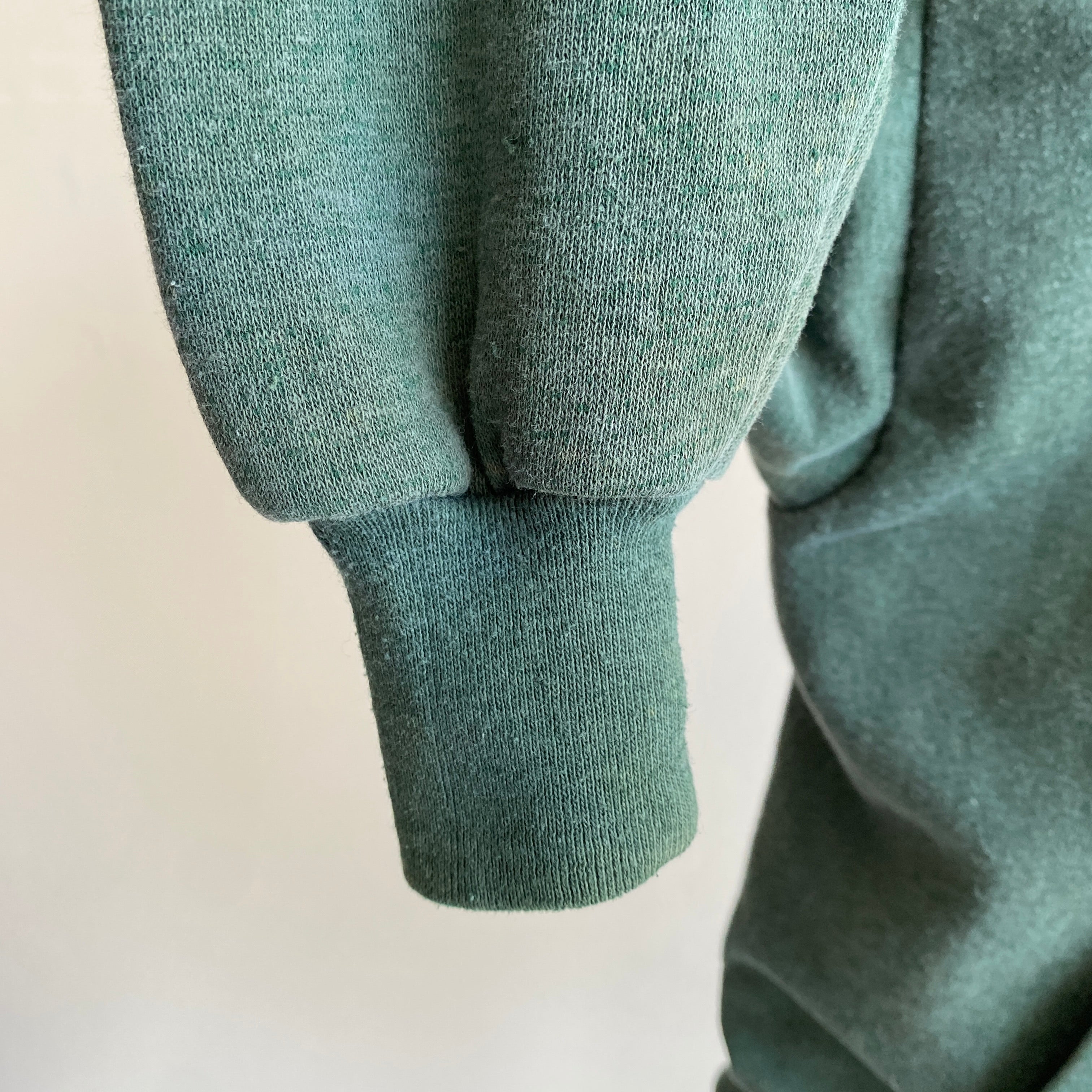 1980s Dark Green Insulated Hoodie Zip Up by Kmart!