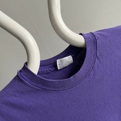 1980s Indigo Purple Blank Cotton Hanes Beefy-T