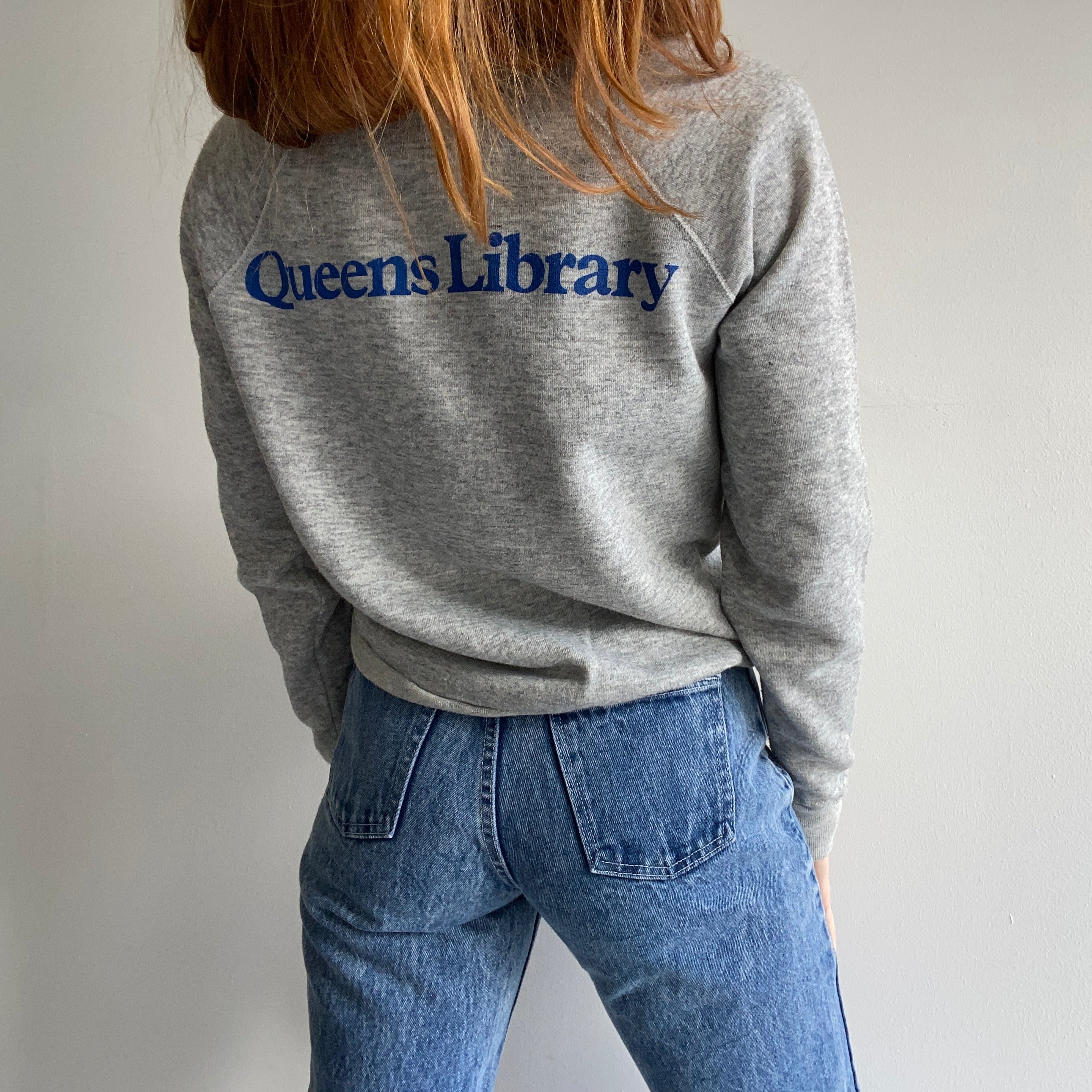 Sweat-shirt Queens Library des années 1970