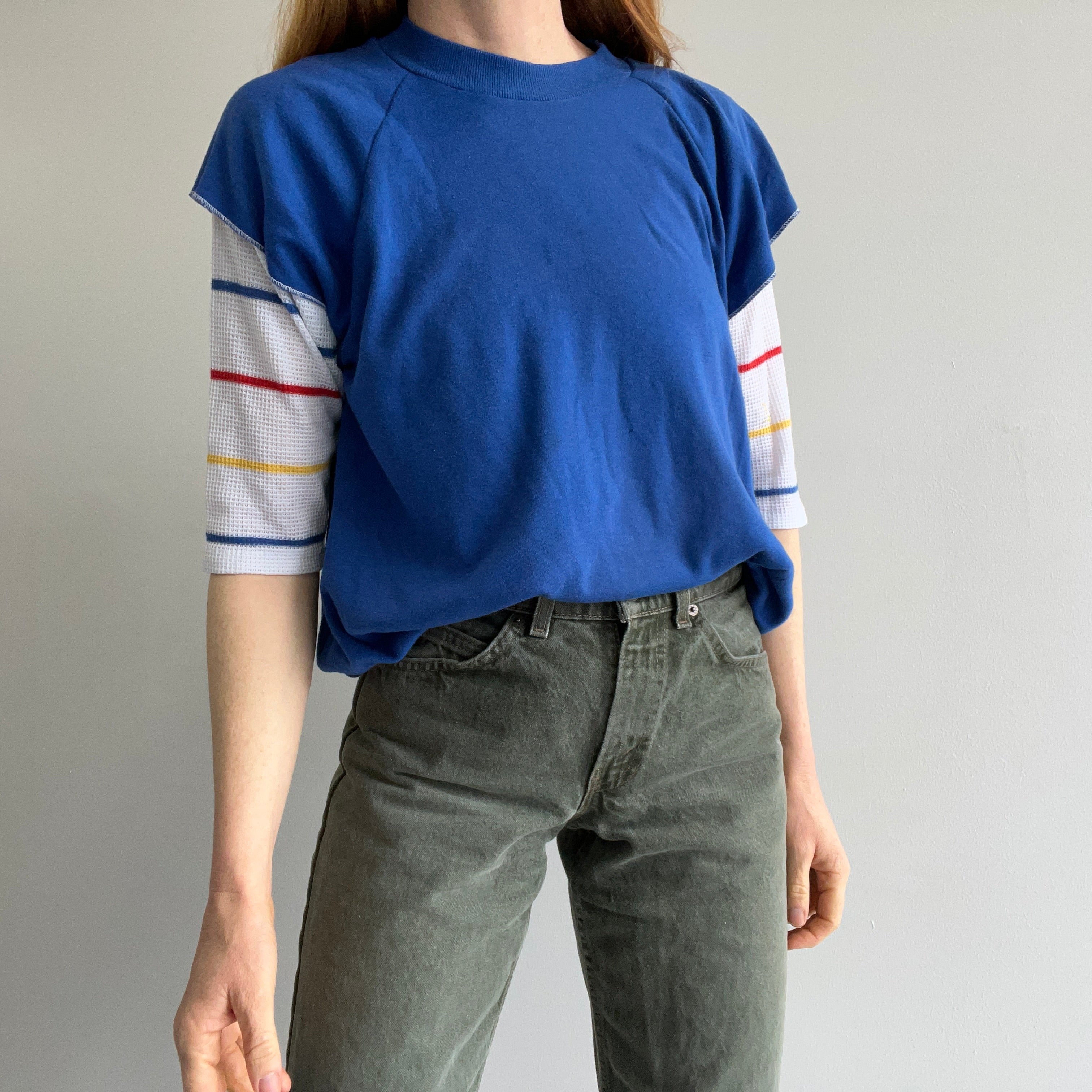 1980s Super 80s Built-In Sleeve Warm Up Shirt