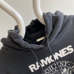 1990s XXL Ramones USA MADE!!!! Hoodie with Bleach Staining