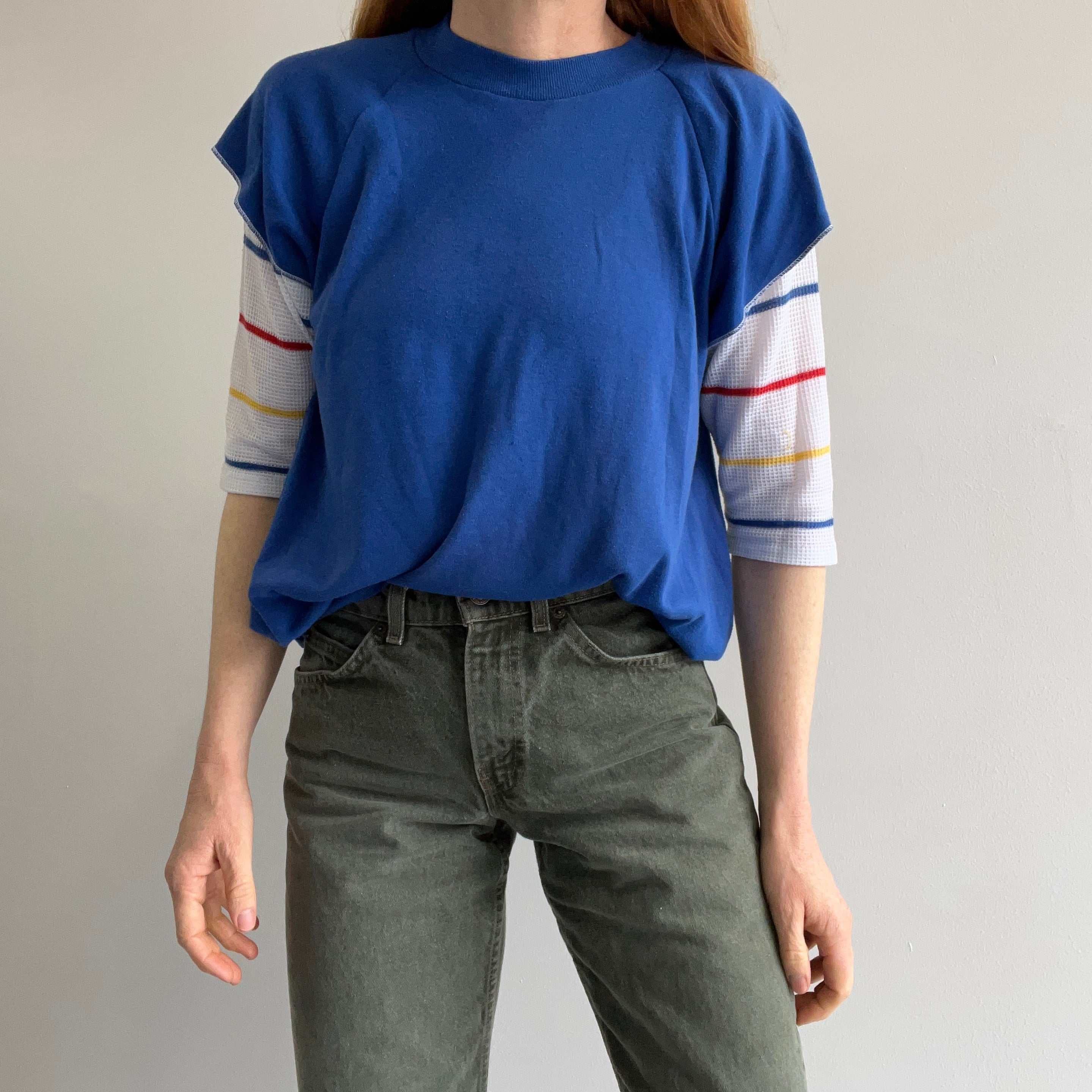 1980s Super 80s Built-In Sleeve Warm Up Shirt