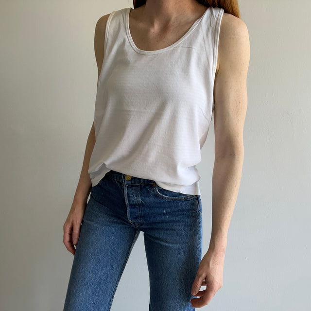 1970s Silky Soft Off White Tank Top