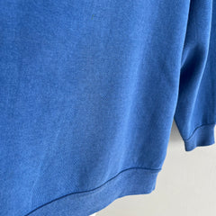 1970s Cotton Perfectly Faded Blue Luxurious Sweatshirt (IMO)