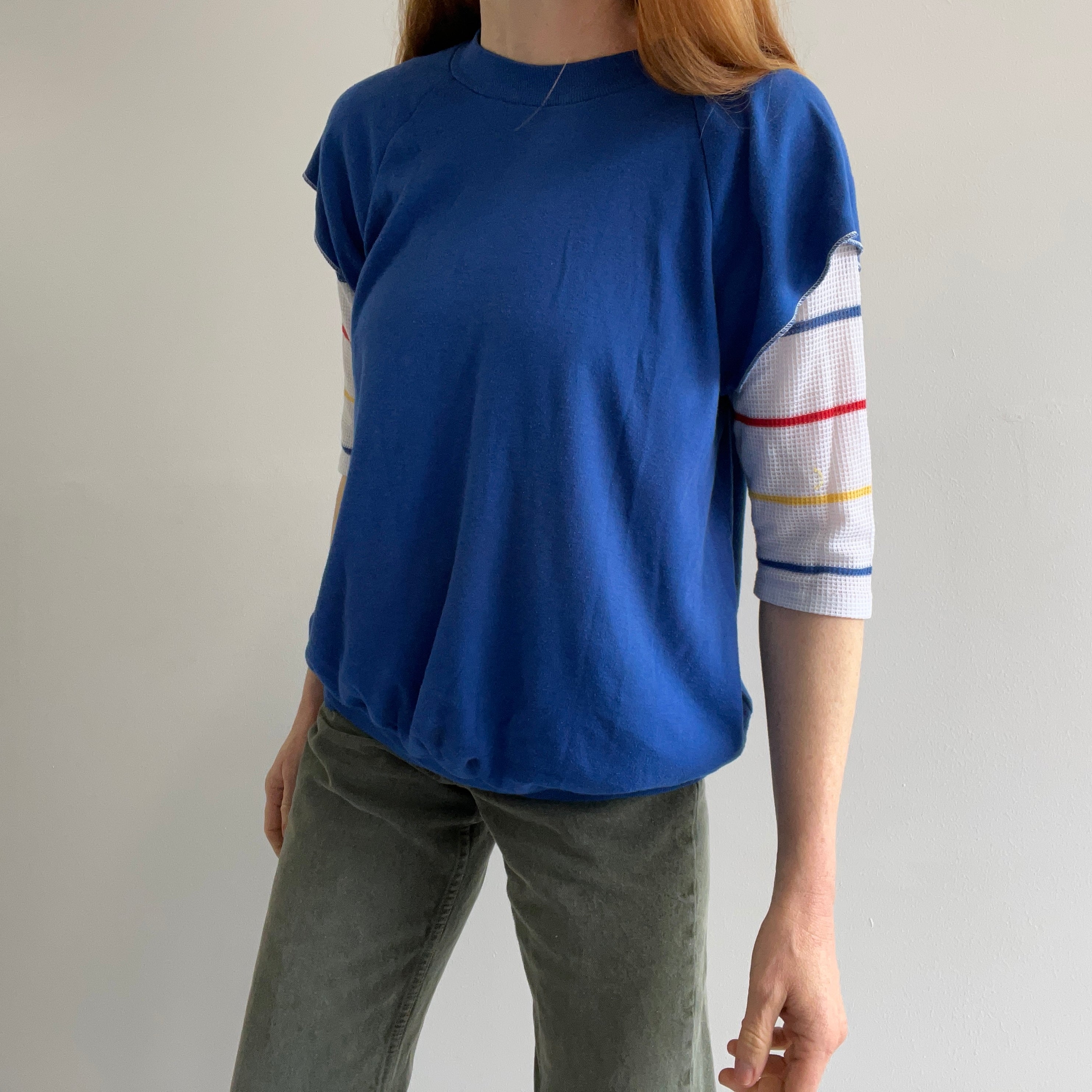 1980s Super 80s Built-In Sleeve Warm Up Shirt