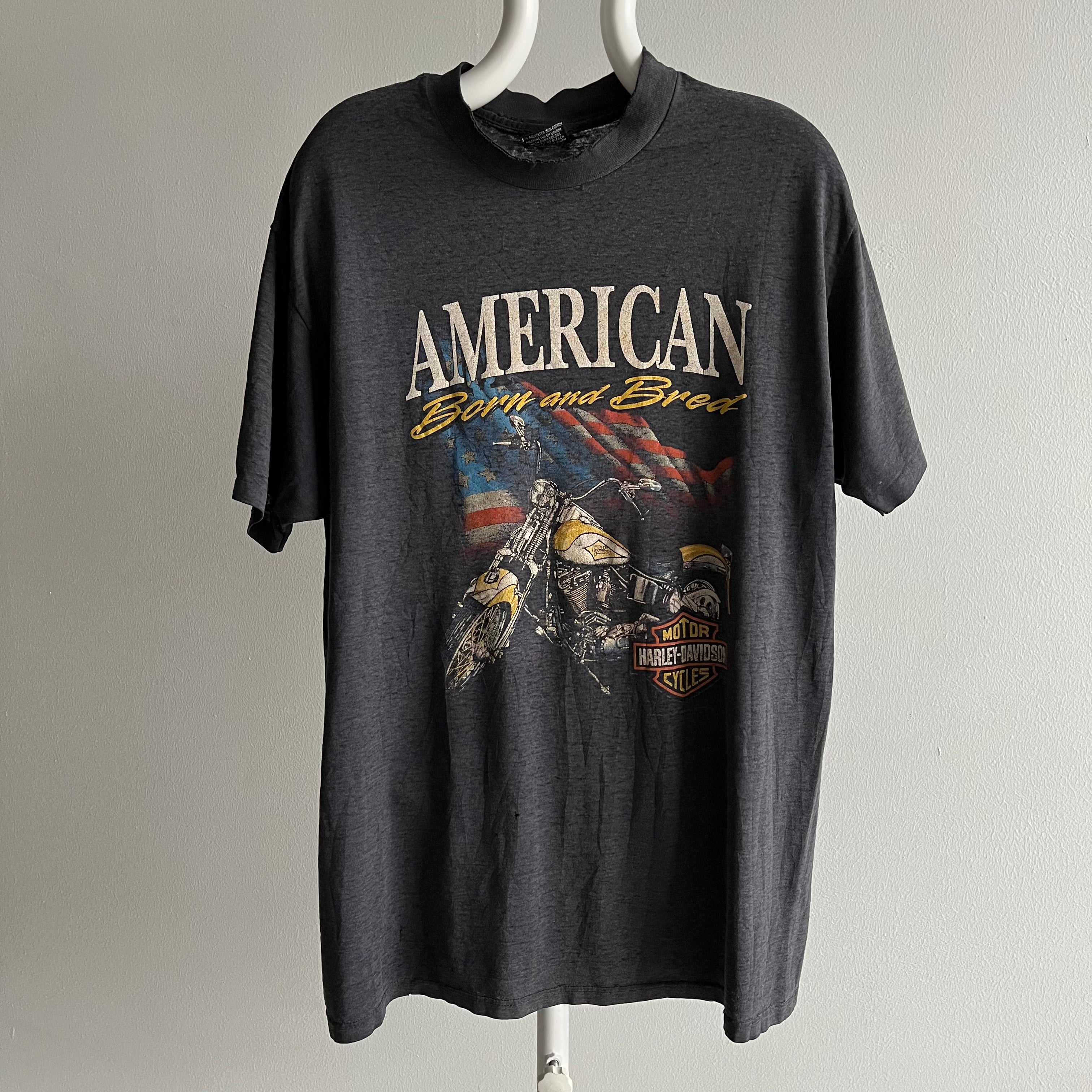 1980/90s Blown Out Long Island,  New York Harley T-Shirt