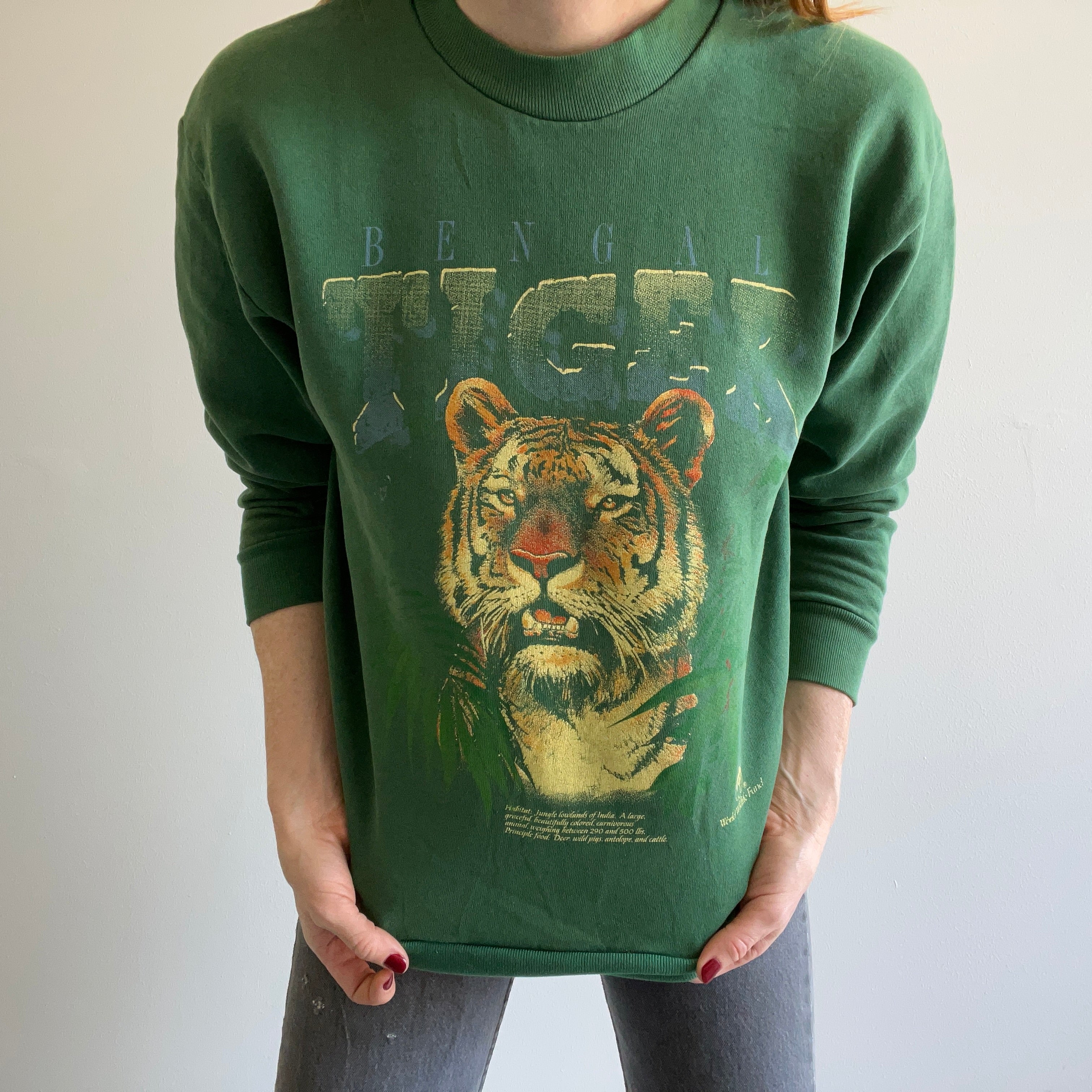 1980s Bengal Tiger Faded Sweatshirt