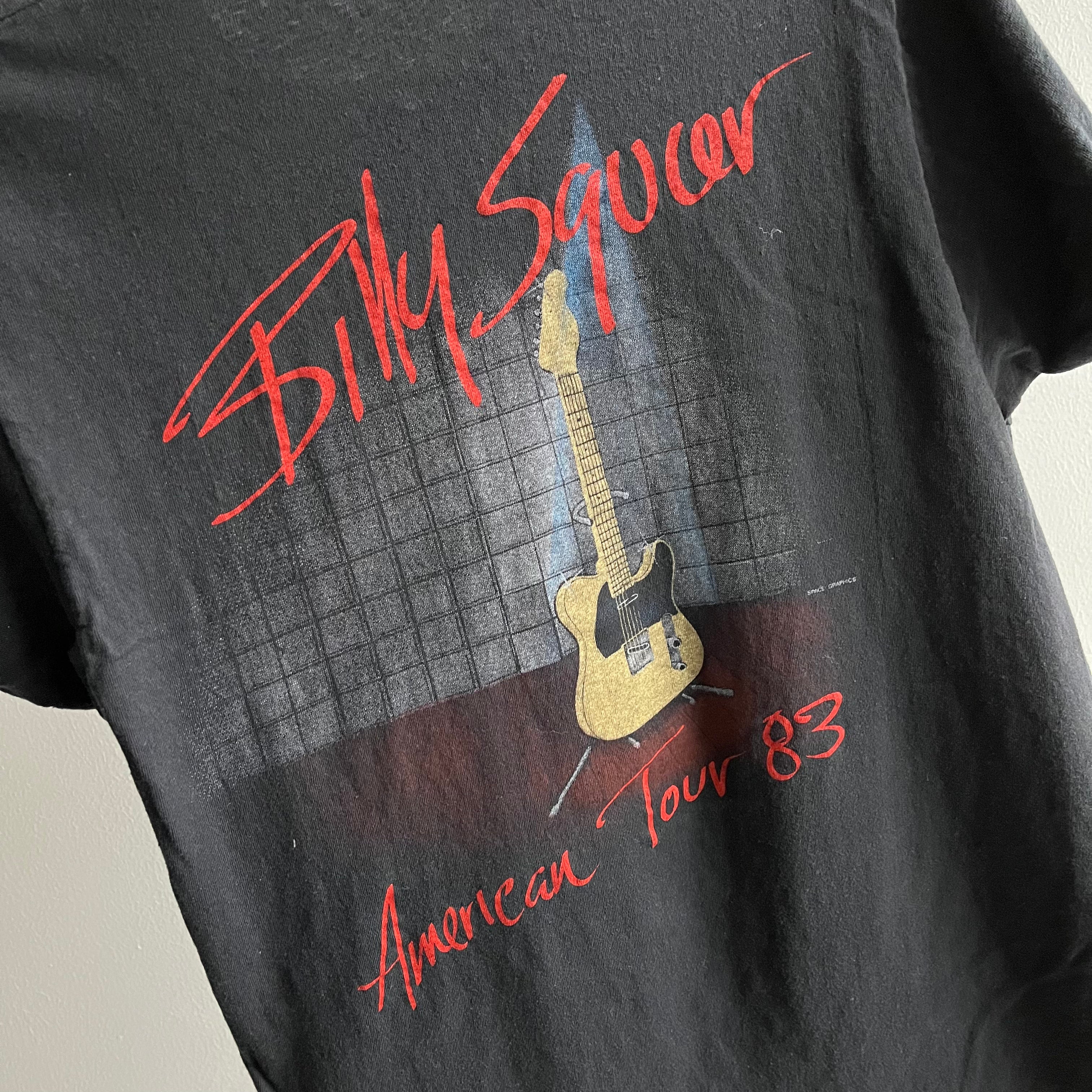 1983 Billy Squier American Tour Front and Back T-Shirt