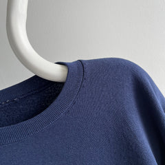 1990s BEAUTIFUL Slouchy Thinned Out Delightful Navy Sweatshirt