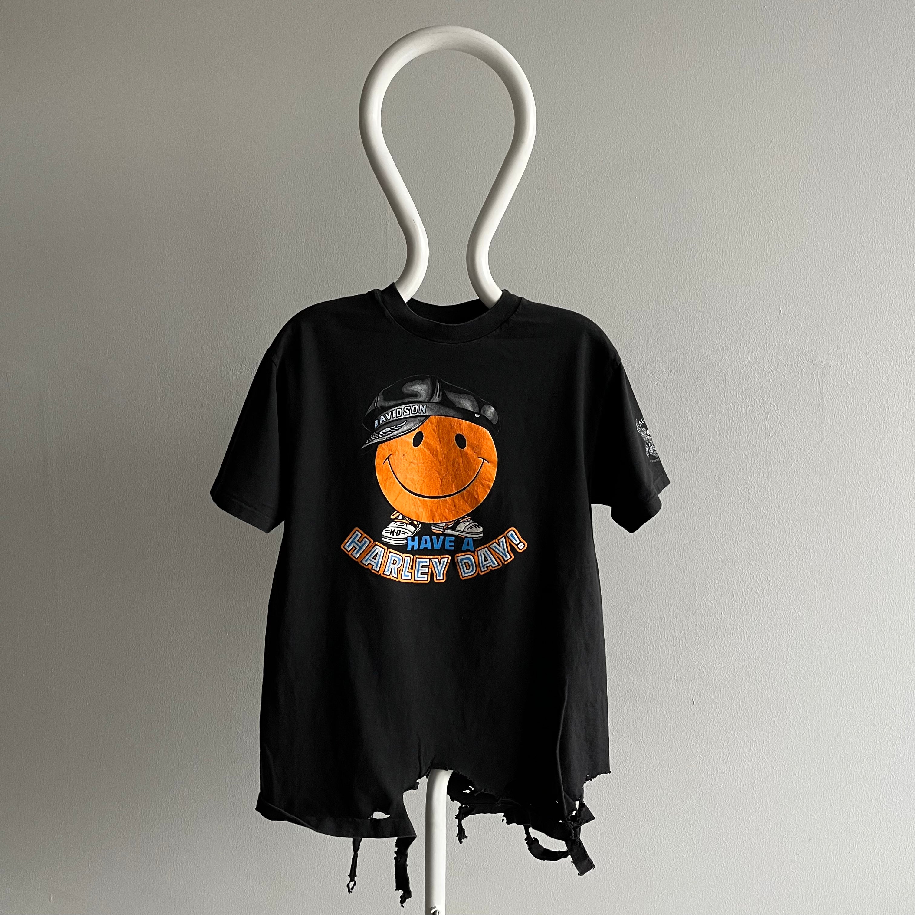 1980s Destroyed Hemline Harley T-Shirt