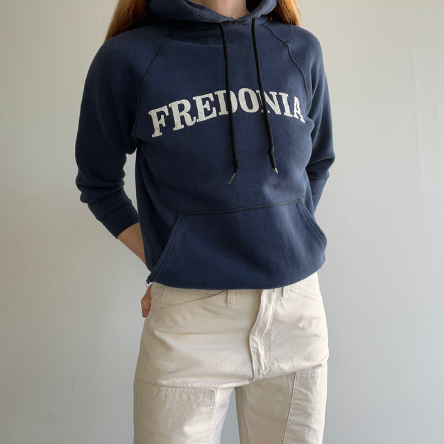 1970s Fredonia, NY - Mostly Cotton Pull Over Hoodie - WOW