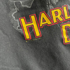 T-shirt Harley à ourlet détruit des années 1980