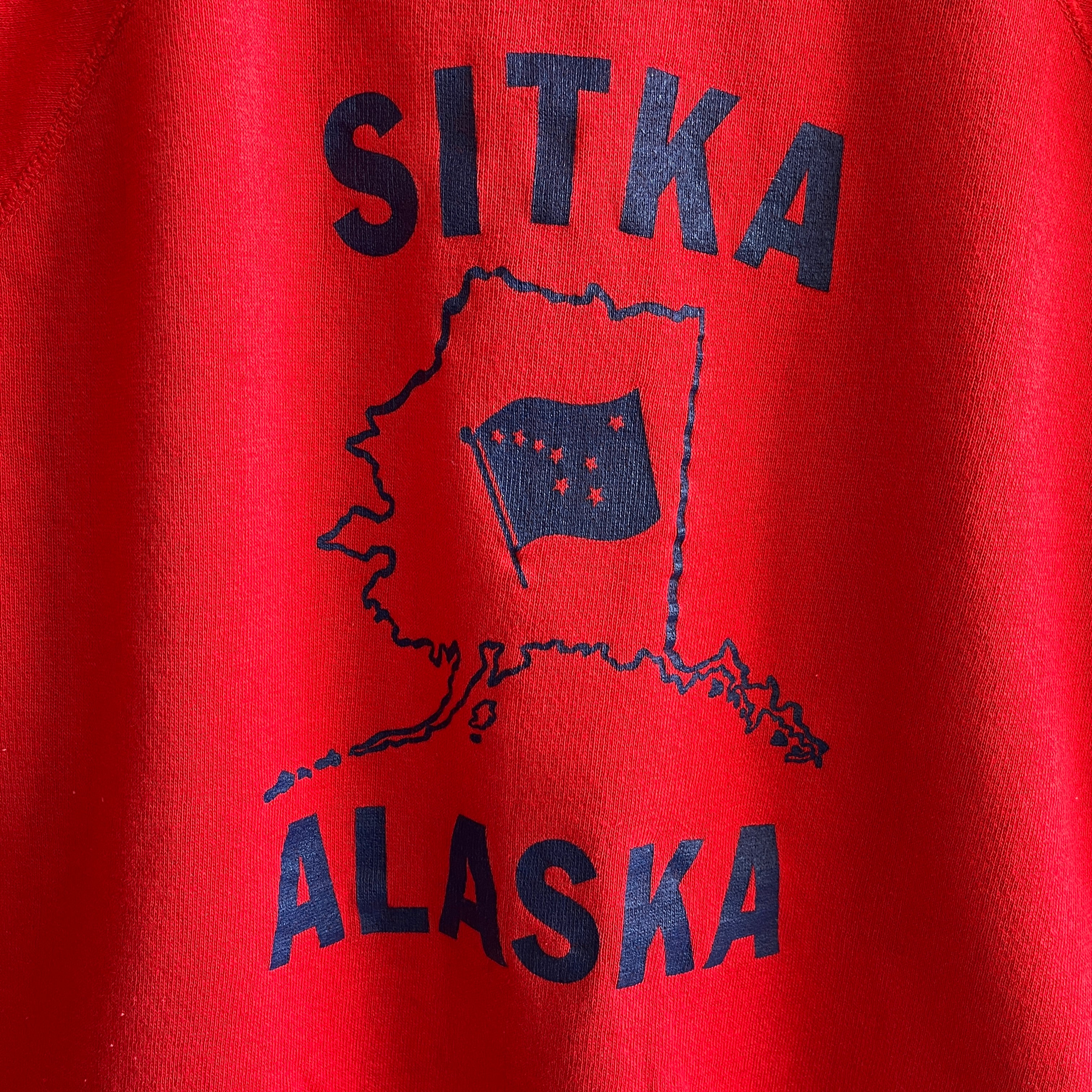 1970/80s Sika Alaska Tourist Sweatshirt - Under Arm Gussets