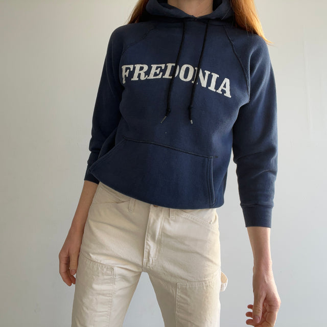 1970s Fredonia, NY - Mostly Cotton Pull Over Hoodie - WOW