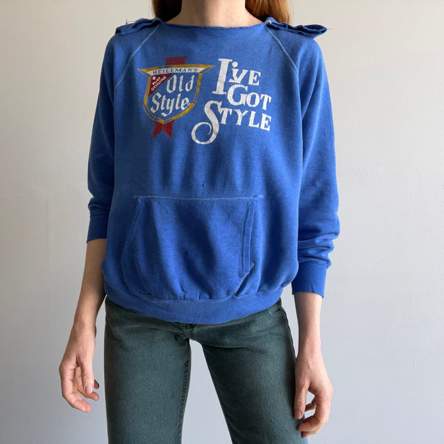 1980s Thrashed Old Style Beer "I've Got Style" Hoodie