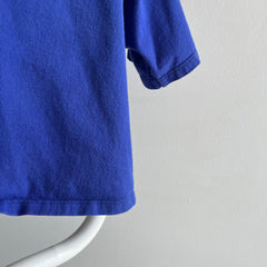 1990s Russell Brand Blank Blue Crop Top T-Shirt