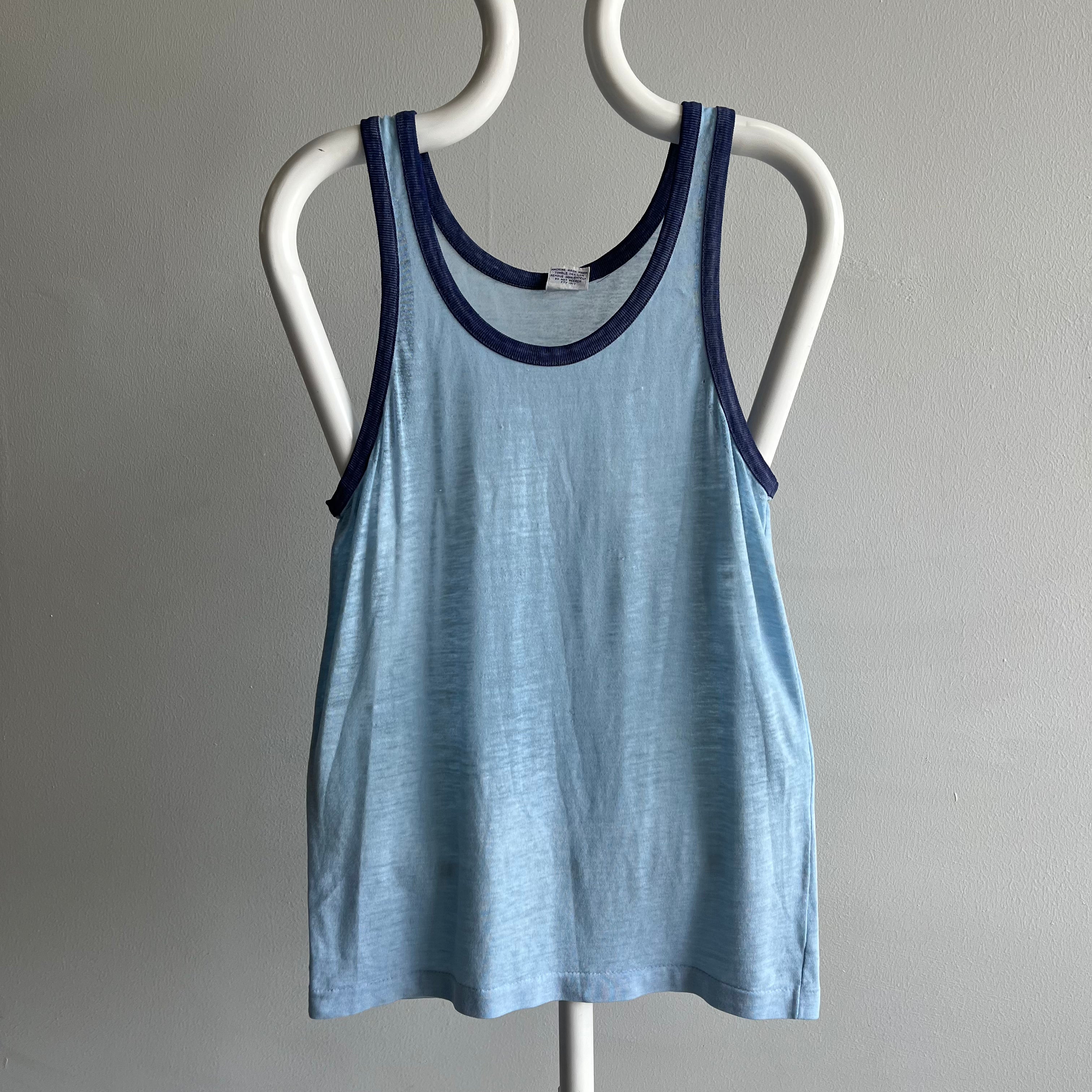 1970s Tissue Paper Thin Tank Top