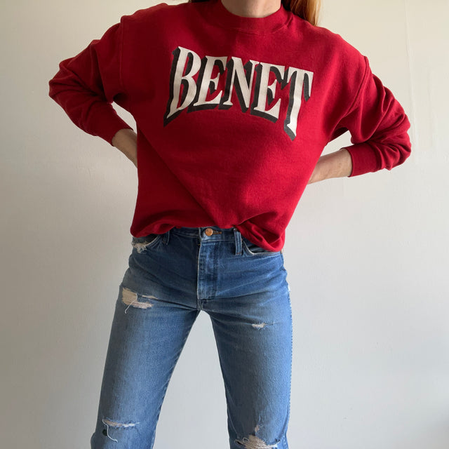 Sweat-shirt Benet (Académie ?) des années 1980 par Jerzees