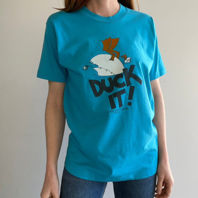 T-shirt "Duck It - Duck, North Carolina, That Is" des années 1980 par Screen Stars