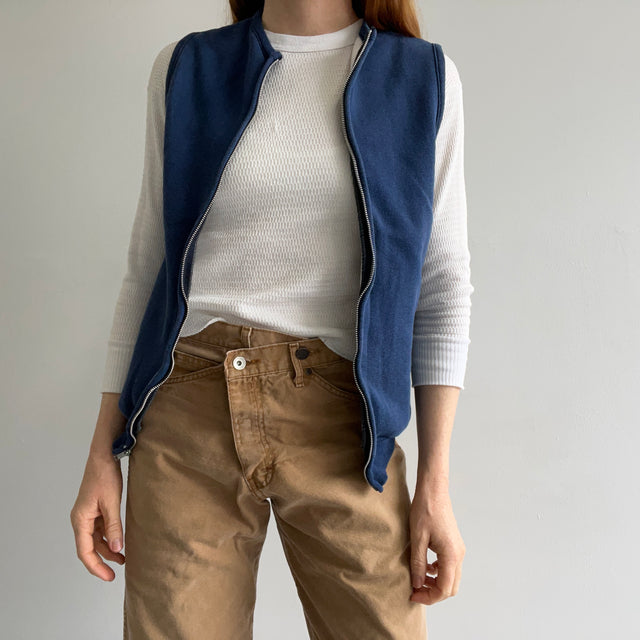 1970/80s Insulated Zip Up Sweatshirt Vest