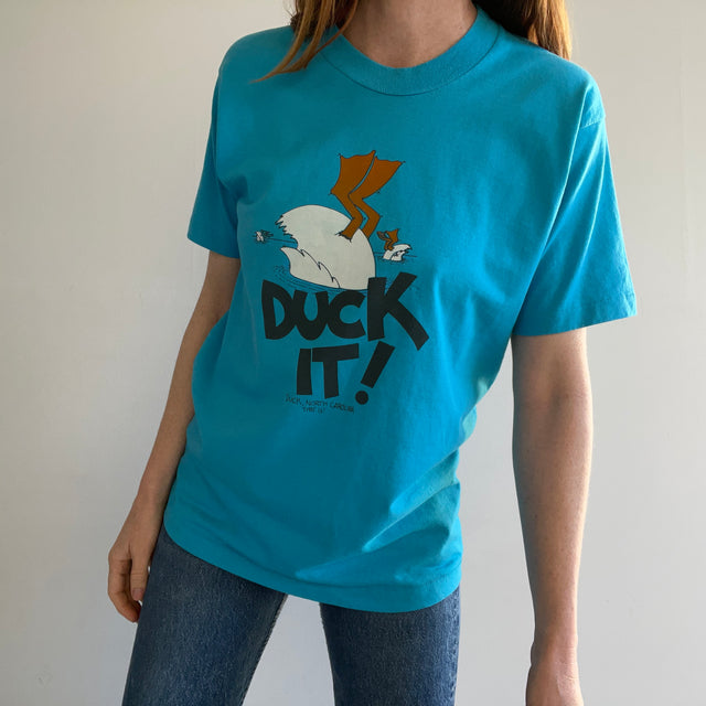 1980s "Duck It - Duck, North Carolina, That Is" T-Shirt by Screen Stars