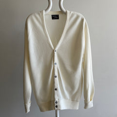 1980s White Mr. Roger's Style Acrylic Cardigan